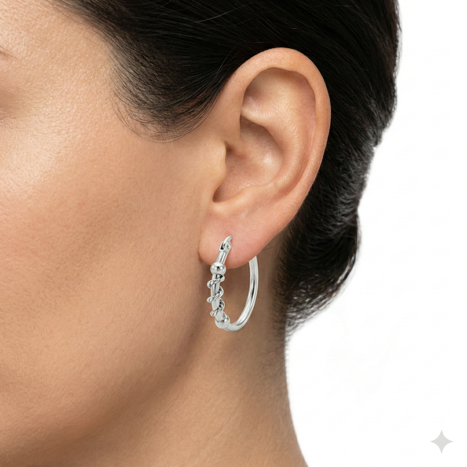 Argollas detalle de cuerda - Imagen 2