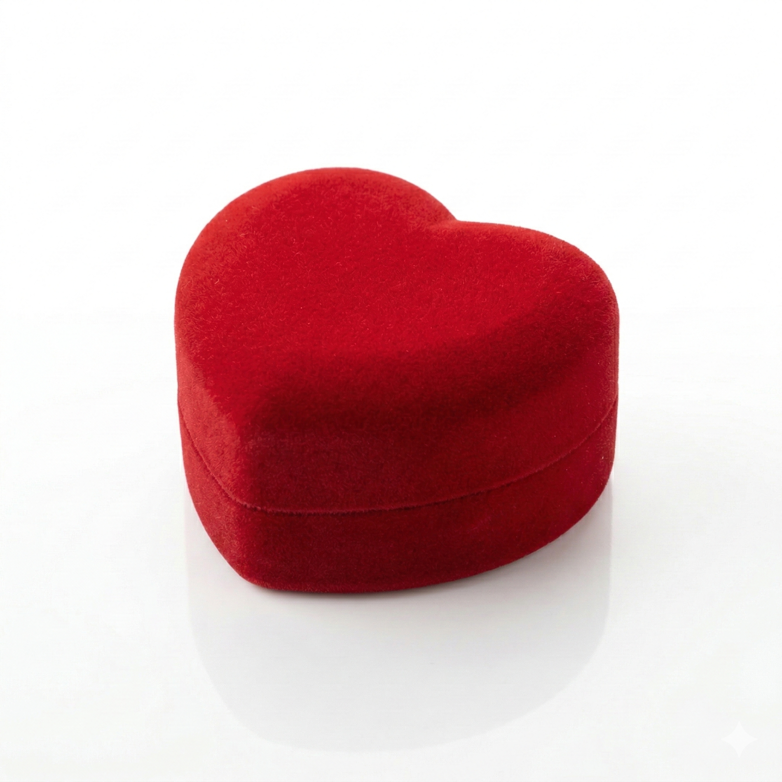 Estuche de Corazón en Terciopelo Rojo - Imagen 2